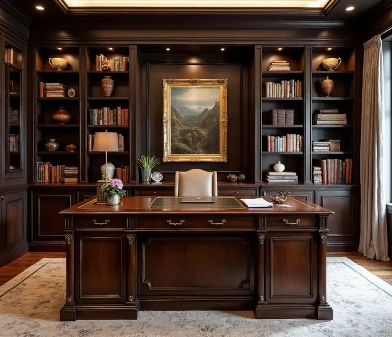 Executive Rosewood & Teak Bureau